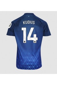 West Ham United Mohammed Kudus #14 Jalkapallovaatteet Kolmaspaita 2023-24 Lyhythihainen